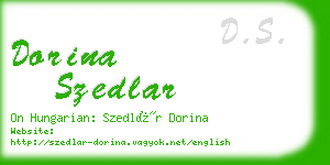 dorina szedlar business card